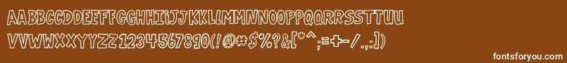 VtcGaragesaleoutlined Font – White Fonts on Brown Background