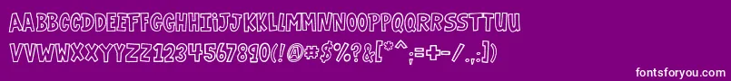 VtcGaragesaleoutlined Font – White Fonts on Purple Background