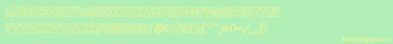 VtcGaragesaleoutlined Font – Yellow Fonts on Green Background