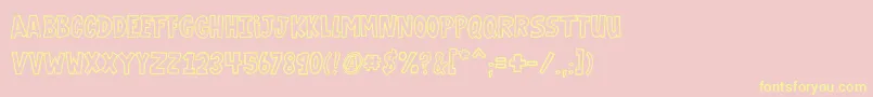 VtcGaragesaleoutlined Font – Yellow Fonts on Pink Background