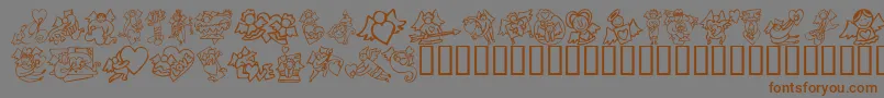 KrLoveAngels Font – Brown Fonts on Gray Background