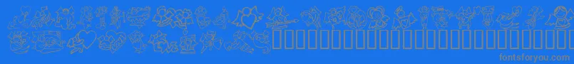 Шрифт KrLoveAngels – серые шрифты на синем фоне