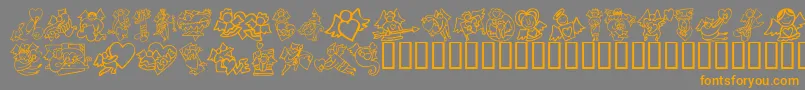 KrLoveAngels Font – Orange Fonts on Gray Background