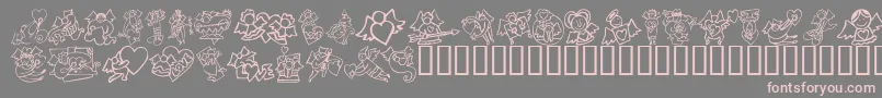 KrLoveAngels Font – Pink Fonts on Gray Background