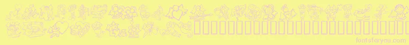 En savoir plus sur la police KrLoveAngels Police KrLoveAngels – polices roses sur fond jaune