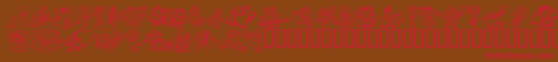KrLoveAngels Font – Red Fonts on Brown Background