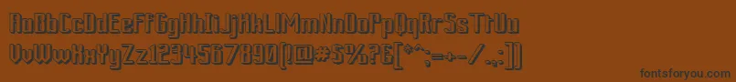 Ardour3D Font – Black Fonts on Brown Background