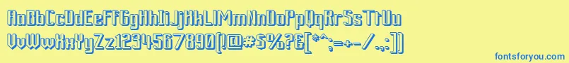 Ardour3D Font – Blue Fonts on Yellow Background