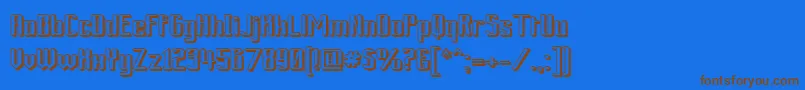 Ardour3D Font – Brown Fonts on Blue Background