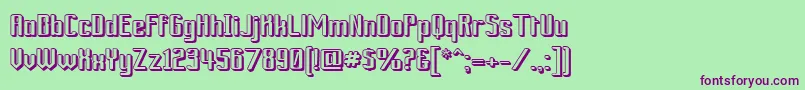 Ardour3D Font – Purple Fonts on Green Background