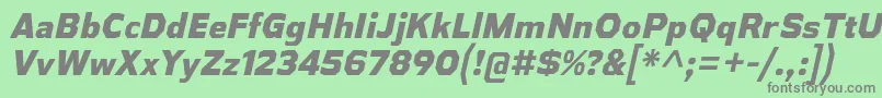 フォントAthabascaEbIt – 緑の背景に灰色の文字