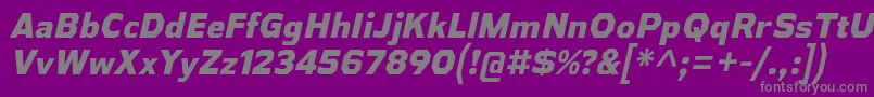 フォントAthabascaEbIt – 紫の背景に灰色の文字