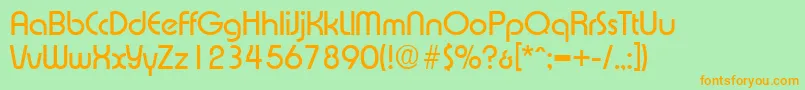 ExpressaSerialRegularDb Font – Orange Fonts on Green Background