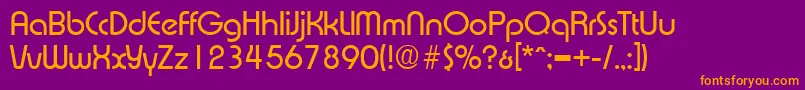 ExpressaSerialRegularDb Font – Orange Fonts on Purple Background