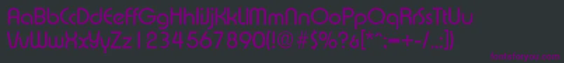 Шрифт ExpressaSerialRegularDb – фиолетовые шрифты на чёрном фоне