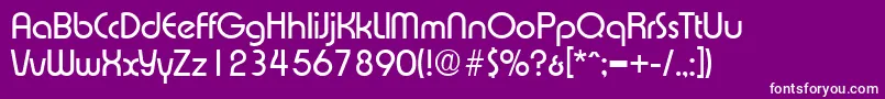 Шрифт ExpressaSerialRegularDb – белые шрифты на фиолетовом фоне