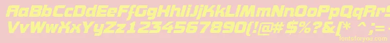 AConceptoBolditalic Font – Yellow Fonts on Pink Background