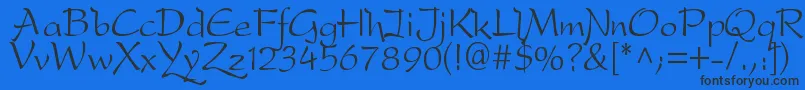 Dreamerone Font – Black Fonts on Blue Background