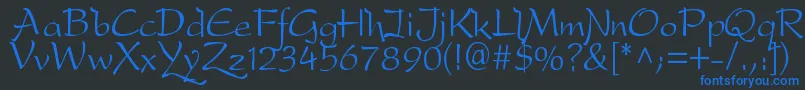 Dreamerone Font – Blue Fonts on Black Background