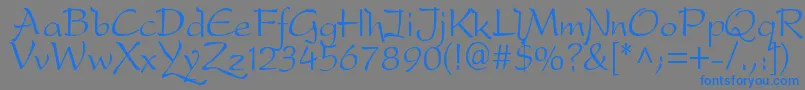 Dreamerone Font – Blue Fonts on Gray Background