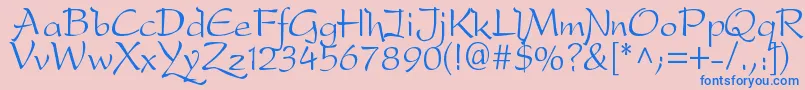 Dreamerone Font – Blue Fonts on Pink Background