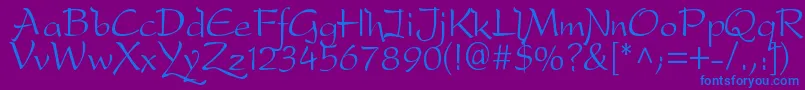 Dreamerone Font – Blue Fonts on Purple Background