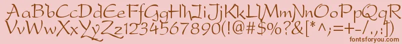 Dreamerone Font – Brown Fonts on Pink Background