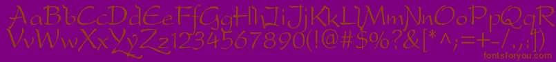 Dreamerone Font – Brown Fonts on Purple Background