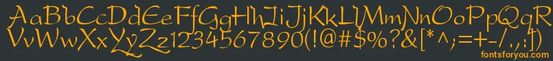 Dreamerone Font – Orange Fonts on Black Background