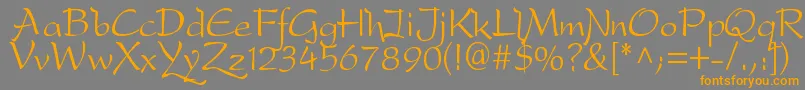 Dreamerone Font – Orange Fonts on Gray Background