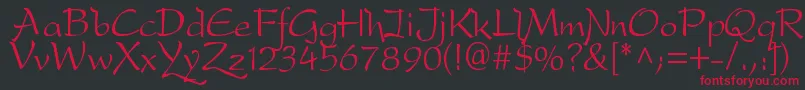 Dreamerone Font – Red Fonts on Black Background