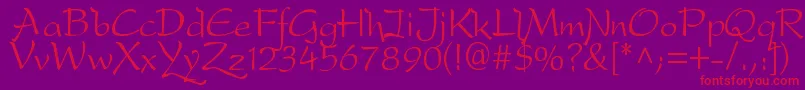 Dreamerone Font – Red Fonts on Purple Background