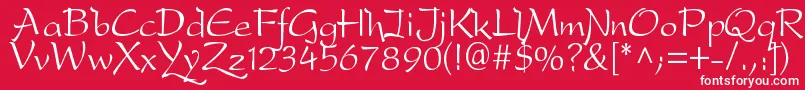 Dreamerone Font – White Fonts on Red Background