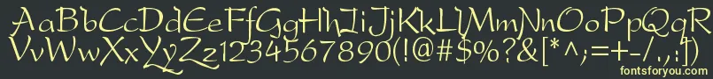 Dreamerone Font – Yellow Fonts on Black Background