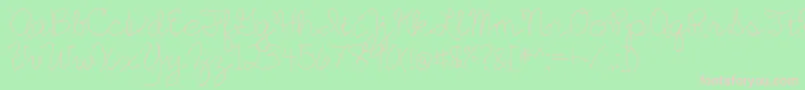 EnglishEssay Font – Pink Fonts on Green Background