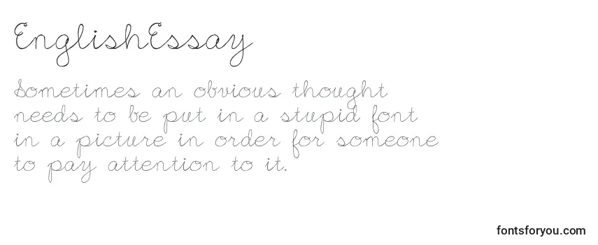 Review of the EnglishEssay Font