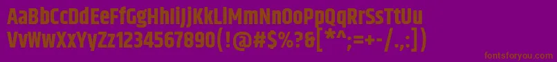 KhandBold Font – Brown Fonts on Purple Background