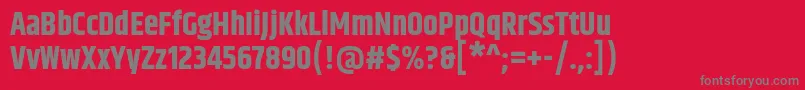 KhandBold-Schriftart – Graue Schriften auf rotem Hintergrund