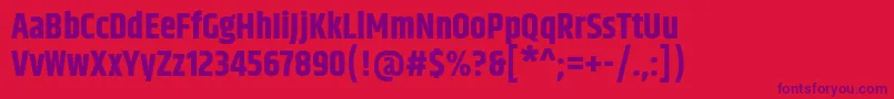 KhandBold Font – Purple Fonts on Red Background