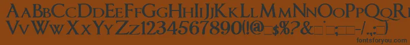 ImperatorsmallcapsBold Font – Black Fonts on Brown Background