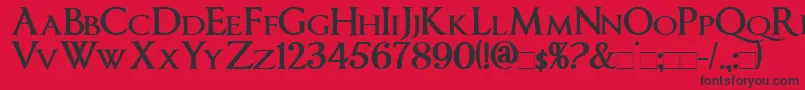 ImperatorsmallcapsBold Font – Black Fonts on Red Background