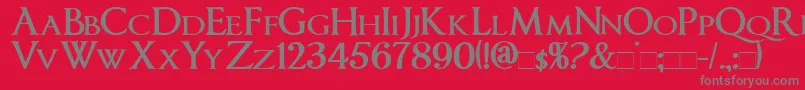 ImperatorsmallcapsBold Font – Gray Fonts on Red Background