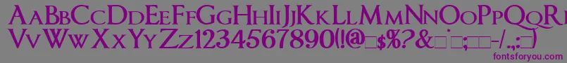 ImperatorsmallcapsBold Font – Purple Fonts on Gray Background