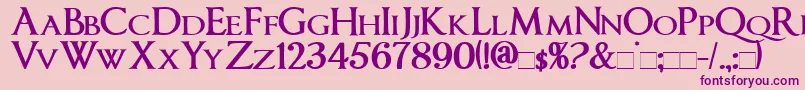 ImperatorsmallcapsBold Font – Purple Fonts on Pink Background