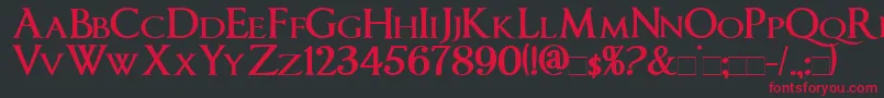 ImperatorsmallcapsBold Font – Red Fonts on Black Background