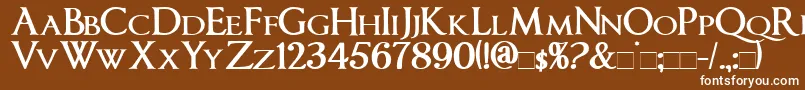 ImperatorsmallcapsBold Font – White Fonts on Brown Background