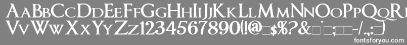 フォントImperatorsmallcapsBold – 灰色の背景に白い文字