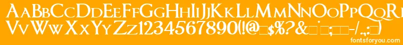 ImperatorsmallcapsBold Font – White Fonts on Orange Background
