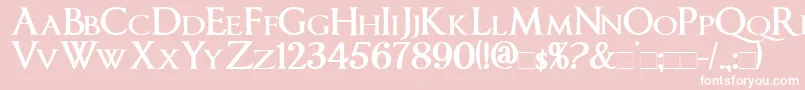 ImperatorsmallcapsBold Font – White Fonts on Pink Background