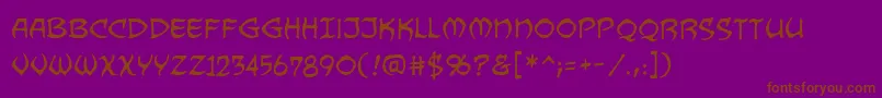 DragonbonesbbReg Font – Brown Fonts on Purple Background
